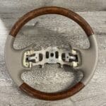Ford F350 2002 Steering Wheel Restored to New Leather and Wood P1584
