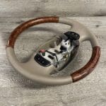Ford F350 2004 Steering Wheel Restored to New Leather and Wood P1582