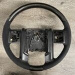 Ford F350 2008 Steering Wheel Restored to New Alcantara and Added Carbon Fiber P3704