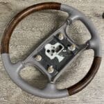 Ford F550 2002 Steering Wheel Restored to New Leather and Wood P6524