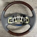 Ford Steering Wheel Restored to New Leather and Wood P5906