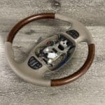 Ford Super Duty F250 2006 Steering Wheel Restored to New Leather and Wood P4809