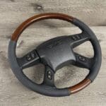 GMC 2004 Steering Wheel Restored to New Leather and Wood P7216