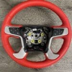 GMC Sierra 2015 Steering Wheel Restored to New Leather P6612