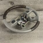 GMC Yukon 2006 Steering Wheel Restored to New Leather and Wood P6902