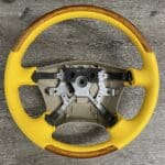 Infiniti Q45 2003 Steering Wheel Restored to New Leather and Wood P5032