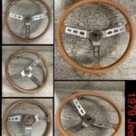 Jeep 1979 Steering Wheel Restored to New Leather BEFORE AFTER P0105