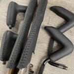 Jeep Grand Cherokee 5 9 Linited 1998 Gearshift Knobs 4x4 Drive EBrakes and Gearshift Knobs Restored to New Leather P5420