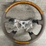 Lexus GX470 2003 Steering Wheel Restored to New Leather and Wood P6126