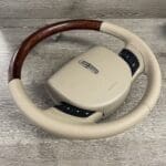 Lincoln Town Car 2006 Steering Wheel Restored to New Leather and Wood P0661
