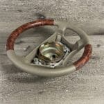 Mercedes E300 1999 Steering Wheel Restored to New Leather and Wood P6784