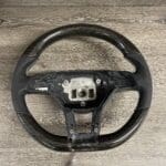 Mercedes E350 Sport 2014 Steering Wheel Restored to New Leather and Wood P7409