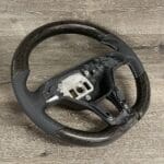 Mercedes E350 Sport 2014 Steering Wheel Restored to New Leather and Wood P7411
