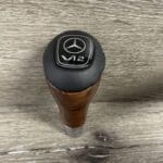 Mercedes S600 1997 Gearshift Knob Restored to New Leather and Wood P5833