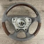 Mercedes SLK Steering Wheel Restored to New Wood and Leather P8539