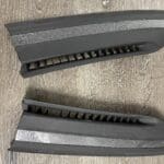 Porsche 911 1999 Defrost Bezels Restored to New Black Brushed Aluminum P4946