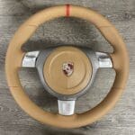 Porsche Boxster S 2007 Steering Wheel Restored to New Leather P9510