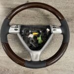Porsche Carrera S 2008 Steering Wheel Restored to New Leather and Wood P9797