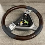 Porsche Carrera S 2008 Steering Wheel Restored to New Leather and Wood P9798