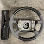 Porsche Carrera Steering Wheel Restored to New Leather and Added Carbon Fiber P3547