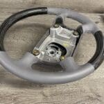 Porsche Carrera Steering Wheel Restored to New Leather and Added Carbon Fiber P3548