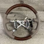 Toyota 4 Runner 2002 Steering Wheel Restored to New Leather and Wood P4877