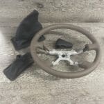 Toyota Land Cruiser 1995 Steering Wheel Gearshift Knob and Boots Restored to New Leather P8789