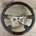 Toyota Land Cruiser 2001 Steering Wheel Restored to New Leather and Wood P9122