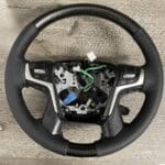 Toyota Land Cruiser 2016 Steering Wheel Restored to New Leather and Added Carbon Fiber P6660