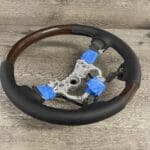 Toyota Land Cruiser 2016 Steering Wheel Restored to New Leather and Wood P8836