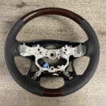 Toyota Land Cruiser 2017 Steering Wheel Restored to New Leather and Wood P5989