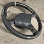 Toyota Supra 1994 Steering Wheel Restored to New Leather and Added Carbon Fiber P6157