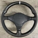 Toyota Supra 1994 Steering Wheel Restored to New Leather and Added Carbon Fiber P6158