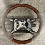 Toyota Tundra 2002 Steering Wheel Restored to New Leather and Wood P0471