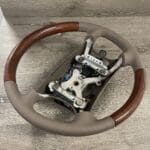 Toyota Tundra 2002 Steering Wheel Restored to New Leather and Wood P0472