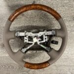 Toyota Tundra Limited 2002 Steering Wheel Restored to New Leather and Wood P0332