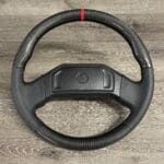 Volkswagon Beetle 1992 Steering Wheel Restored to New Leather and Added Carbon Fiber P7390