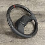 Volkswagon Beetle 1992 Steering Wheel Restored to New Leather and Added Carbon Fiber P7391