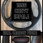Chevy Impala 1996 Steering Wheel Restored to New Leather and Added Carbon Fiber P6533