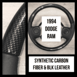 Dodge Ram 1994 Steering Wheel Restored to New Leather and Added Carbon Fiber P9161