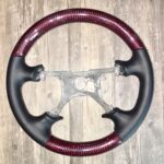 Ford F150 2000 Steering Wheel Restored to New Leather and Added Carbon Fiber P0958