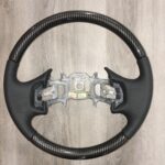 Ford F250 2006 Steering Wheel Restored to New Leather and Added Carbon Fiber P8235