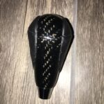 Lexus GS300 2006 Gearshift Knob Restored to New Leather and Added Carbon Fiber P0473