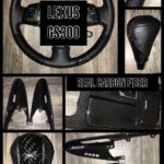 Lexus GS300 2006 Steering Wheel and Interior Pieces Restored to New Leather and Added Carbon Fiber P6547
