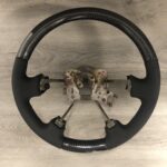 Toyota Land Cruiser Steering Wheel Restored to New Leather and Added Carbon Fiber P1330