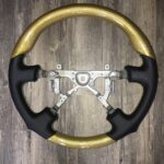 Toyota Steering Wheel Restored to New Leather and Added Carbon Fiber P1491