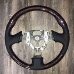 Toyota Steering Wheel Restored to New Leather and Added Carbon Fiber P1496