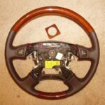 Acura Steering Wheel Restored to New Leather and Wood AFTER P0247