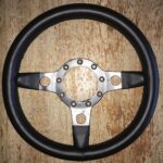 Austin MIni 1974 Steering Wheel Restored to New Leather P7800