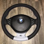 BMW 740i 2001 Steering Wheel Restored to New Leather P4385